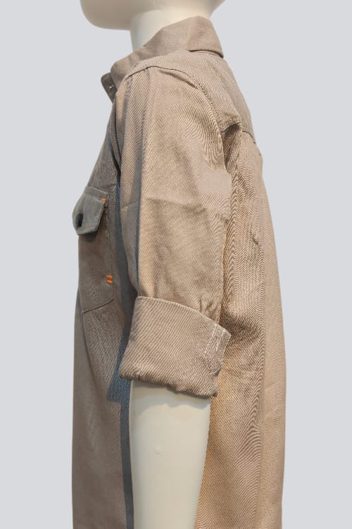 Classic Neutral-Tone Casual Shirt