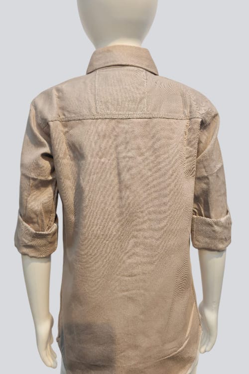 Classic Neutral-Tone Casual Shirt