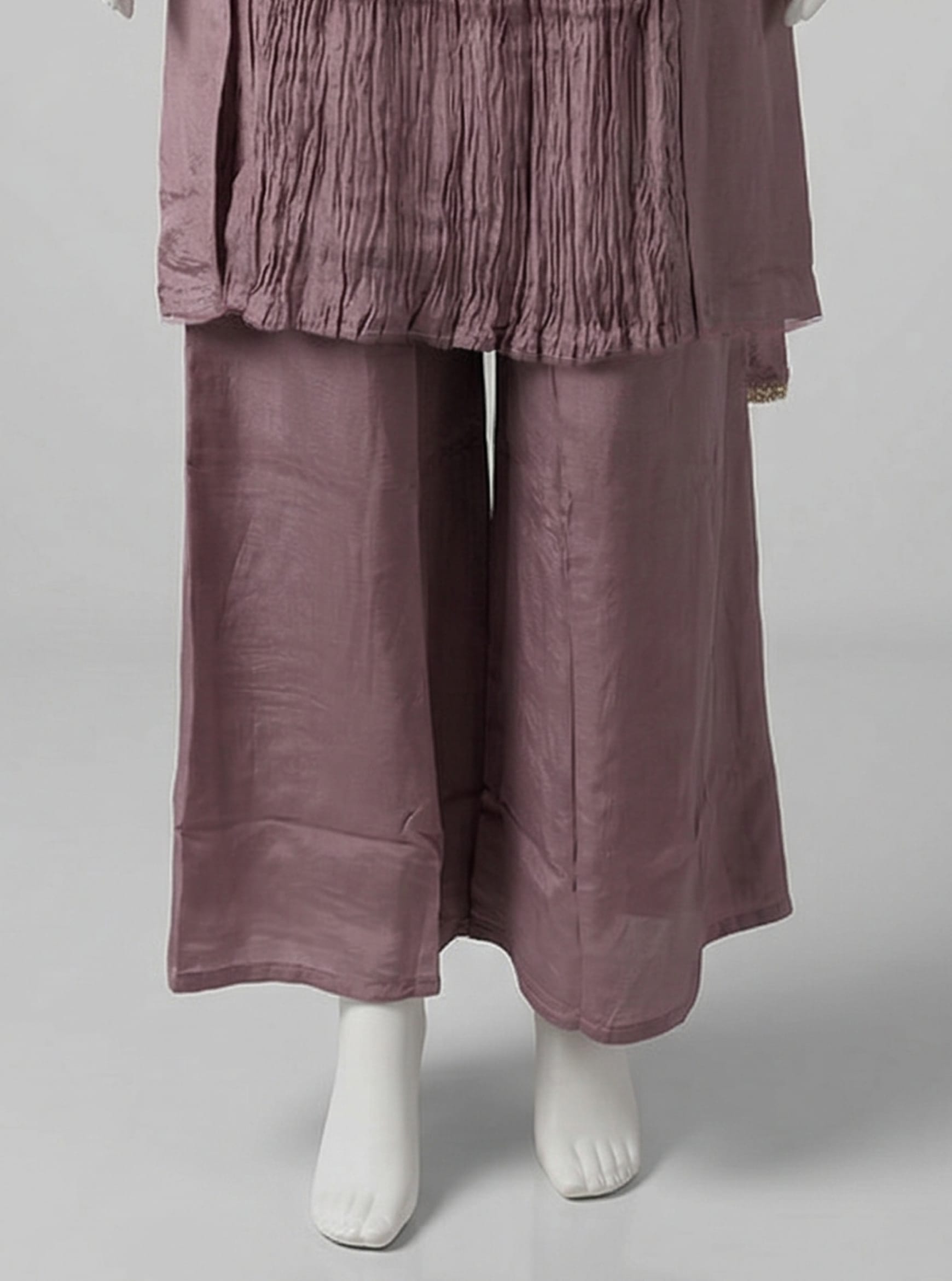 Elegant Chocolate Brown Lakhnavi Anarkali Set