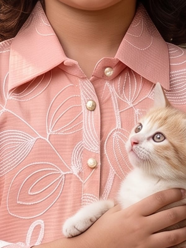 Rose Blush Lace Trimmed Ethnic Tunic Set