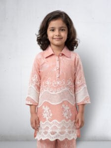 Rose Blush Lace Trimmed Ethnic Tunic Set