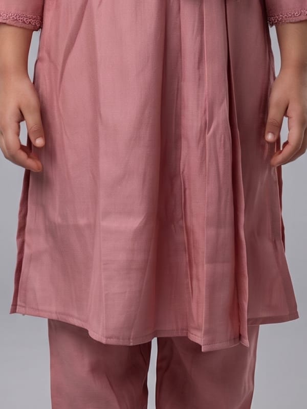 Rose Blush Ethnic Tunic Set