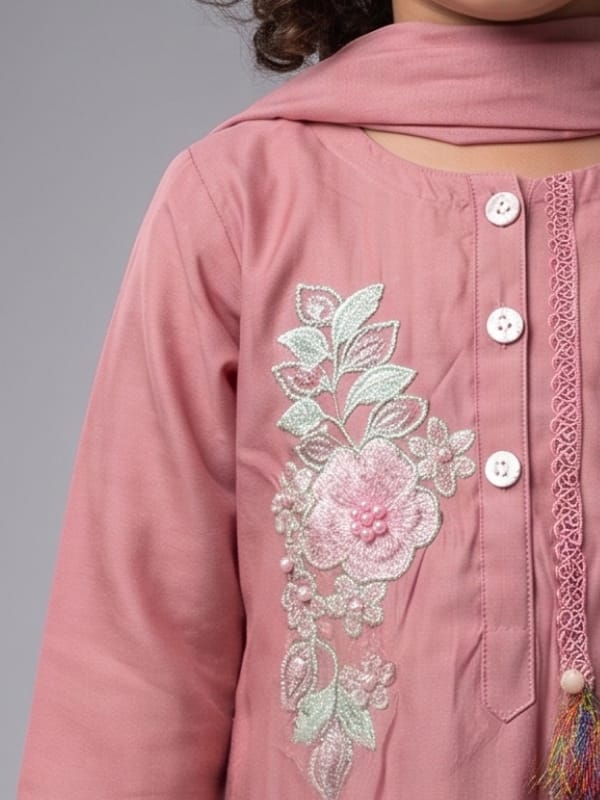 Rose Blush Ethnic Tunic Set