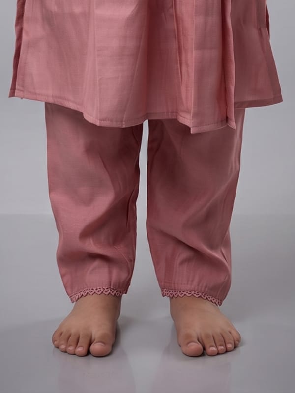 Rose Blush Ethnic Tunic Set