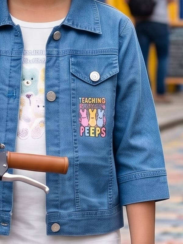 Vintage Wash Denim Jacket with Cargo Shorts Set