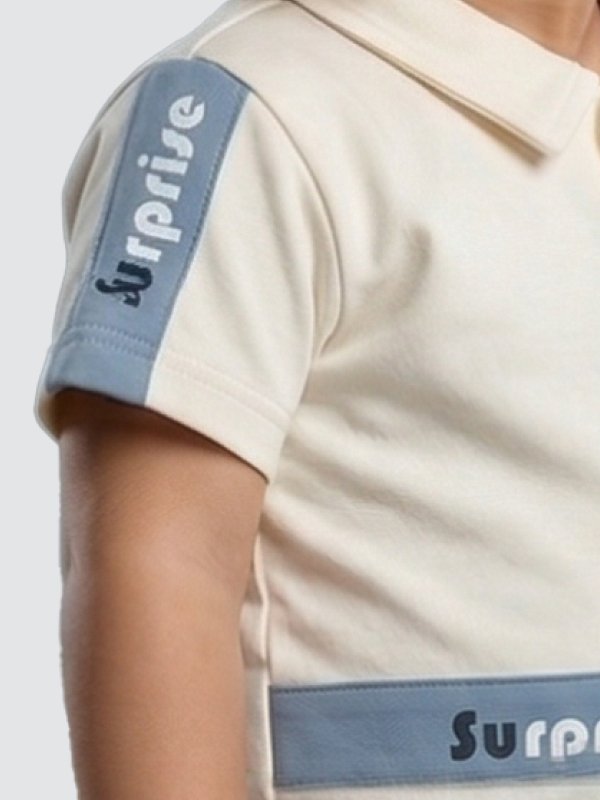 Boys Pastel Polo & Cargo Shorts Set