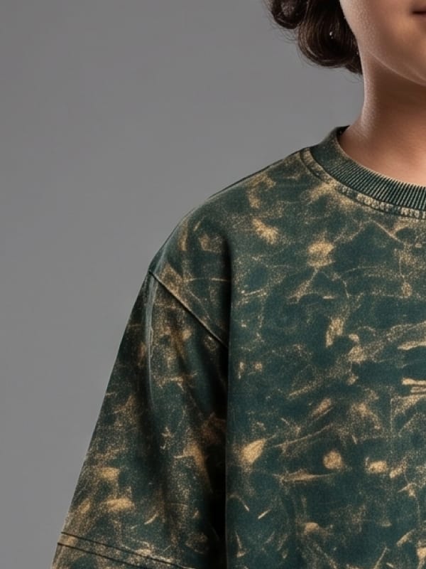 Emerald Acid-Wash Vintage Tee