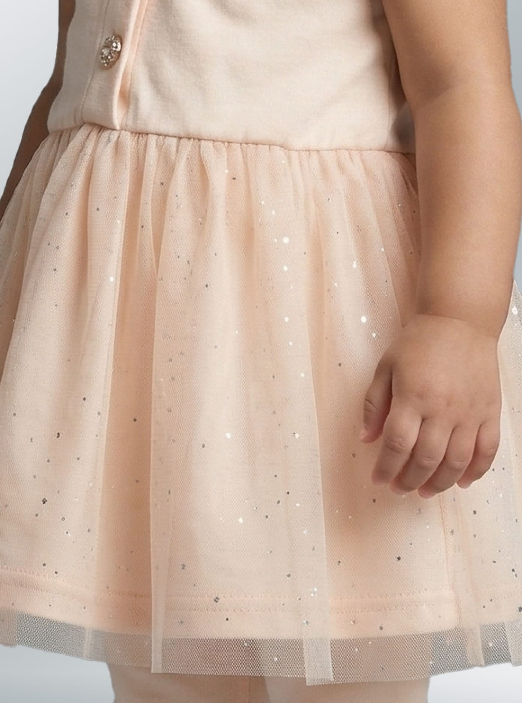 Peachy Sparkle Tulle Dress Set